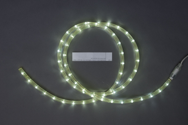 LED-СDL-2W-3.33CМ-100M-220V-WG Светодиодная гирлянда дюралайт фиксинг, белые светодиоды, 11,5мм, 30L фото 1