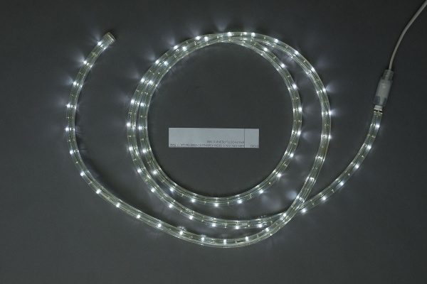 LED-СDL-2W-3.33CМ-100M-220V-WB4 Светодиодная гирлянда дюралайт фиксинг, белые светодиоды, 11,5мм, 30 фото 1