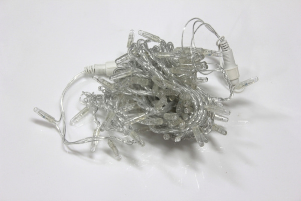 LED-PLS-100-10M-240V-Y/C-W/O, желтые/прозрач. провод, соед.(без силового шнура) С КОЛПАЧКОМ фото 3