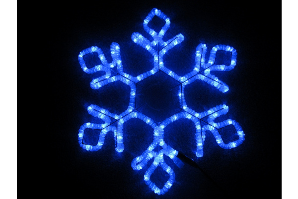 LED-XM(FR)-2D-CK012-B-24 Снежинка синяя 60.5х52см фото 1