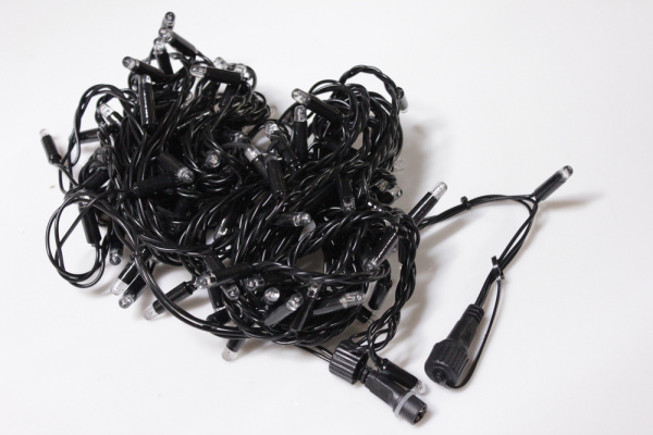 LED-PLS-100-10M-24V-R/BL-W/O, красный/черный провод, соед. (без шнура) С КОЛПАЧКОМ(НОВЫЙ КОННЕКТОР) фото 3