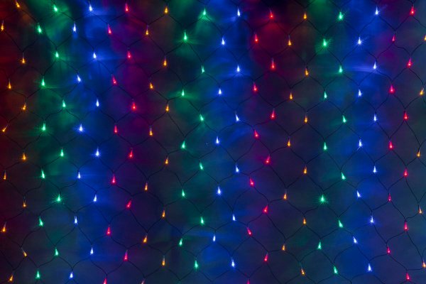 LED-XG-432-2*3M-230V-S Световая Гирлянда Сеть 2*3м, мульти LED/черный провод, соединяемая Flesi фото 1