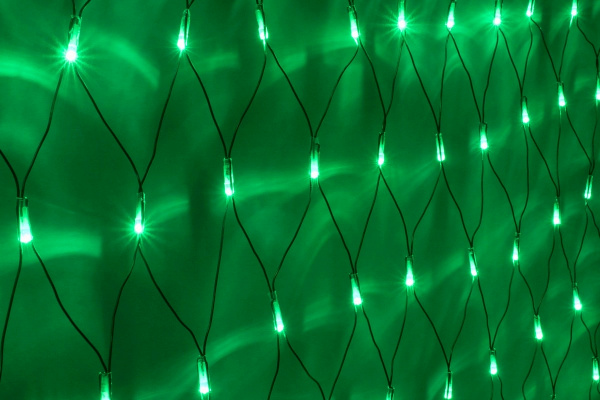 LED-XG-288-2*1.5M-230V-S Световая Гирлянда Сеть 2*1,5м, зеленые LED/черный провод, соединяемая Flesi фото 2