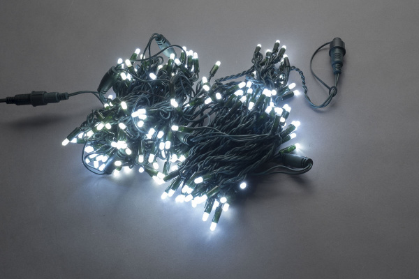 LED-PL-200L-20M-240V-W/Green, 200LED,20M, PVC  LED 5ММ С КОЛПАЧКОМ фото 2