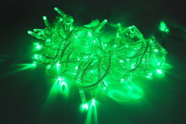 LED-PLS-200-20M-240V-G/C-W/O,зеленая/прозр провод, соед. (без силового шнура) С КОЛПАЧКОМ  фото 2