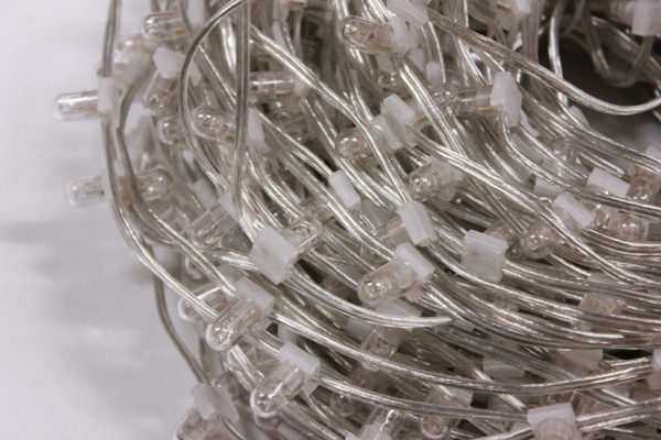 LED-LP-15-100M-12V-M/CL-F(W) С КОЛПАЧКОМ, Гирлянда клип-лайт мульти LED/белый Flash. Neo-Neon фото 3