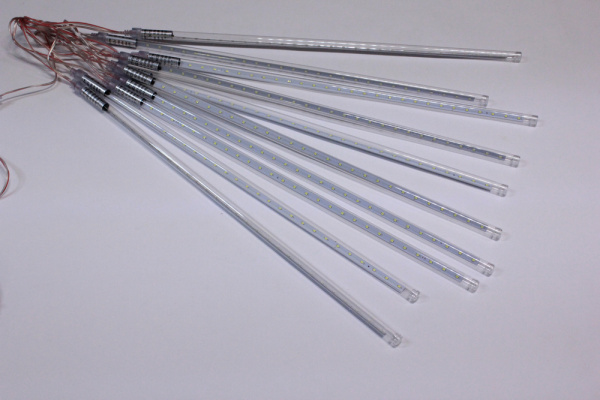 Сосульки Трубки D12mm, 10шт 0,5М Белая теплая LED-PLM-SNOW-540SMD-0.5*4.5M-10-12V-WW не соедин. фото 2
