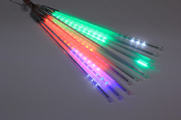 Сосульки строб Трубки D12mm,10шт 0,5М Мульти LED-PLM-SNOW-480SMD-0.5*4.5M-10-7V-M не соедин. фото 1