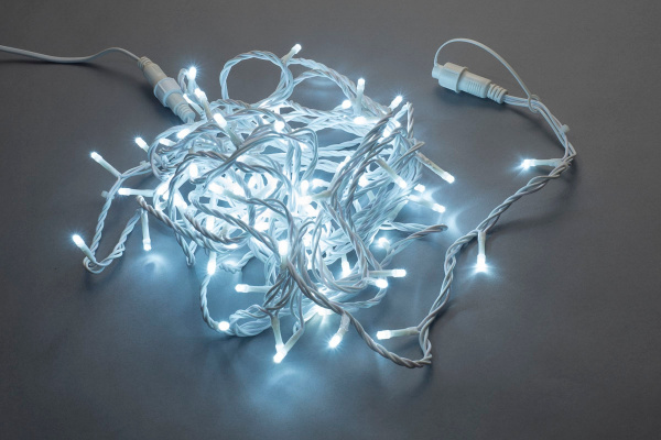 LED-PLS-100-10M-240V-W/W-F-W/O, белая/белый провод/ белый FLASH, IP-54, (без шнура) фото 2