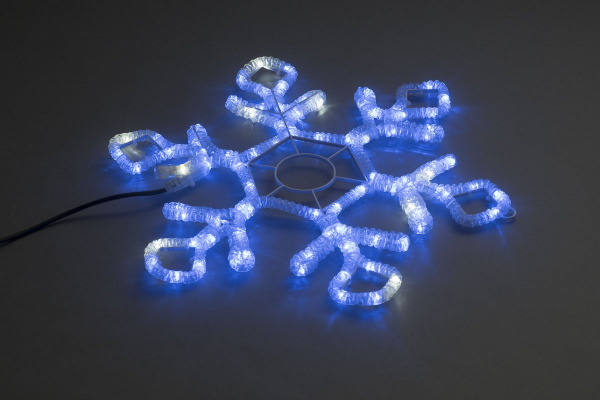 LED-XM(FR)-2D-CK022-30-B-F(W) Синяя Снежинка 79х69см с белыми Flash LED фото 2