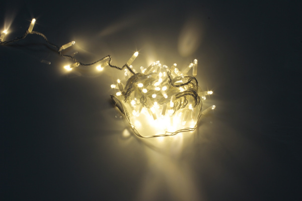 LED-PLS-100-10M-240V-WW/W-F-W/O, Бел.Т/бел.Т флэш на бел.пр., соед.(без силового шнура) С КОЛПАЧКОМ фото 1
