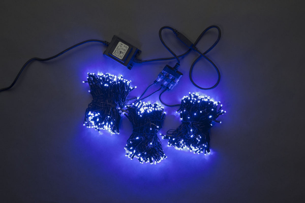 LED-BS-200*3-20M*3-24V-B Светодиодная гирлянда Спайдер 3*20м, 24V, синие LED/черный провод. Flesi фото 1