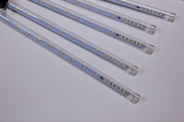Сосульки строб Трубки D12mm,10шт 0,5М Бел теп LED-PLM-SNOW-480SMD-0.5*4.5M-10-7V-WW не соедин. фото 2