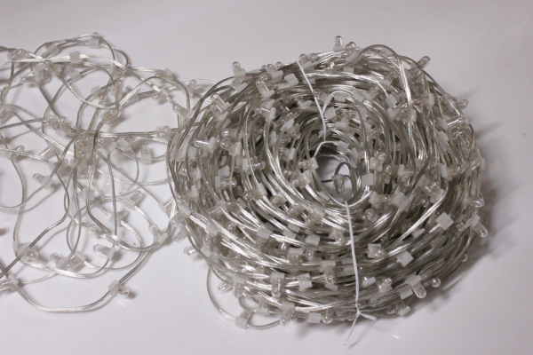 LED-LP-15-100M-12V-WW/CL-F(WW) С КОЛПАЧКОМ, Гирлянда клип-лайт белые теплые LED/Flash WW. Neo-Neon фото 3