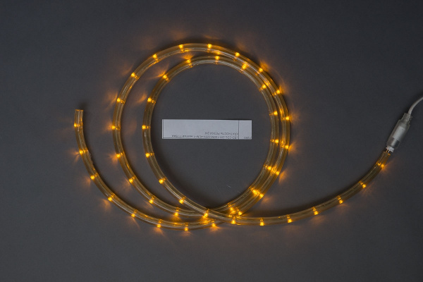 LED-СDL-2W-100M-220V-4CM-Y Светодиодная гирлянда дюралайт фиксинг, желтые светодиоды, D11,5мм, 25LED фото 1