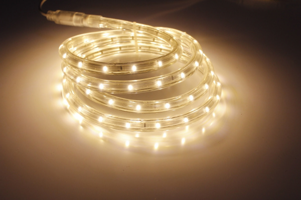 LED-CDL-FCB-3528-13MM-36L-240V-WW Светодиодная гирлянда дюралайт фиксинг, белый теплый, D13мм, 36LED фото 1