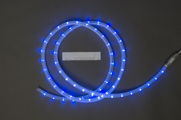 LED-СDL-2W-100M-220V-3.33CM-B V1 Светодиодная гирлянда дюралайт фиксинг, синие светодиоды, 11,5мм, 3 фото 1