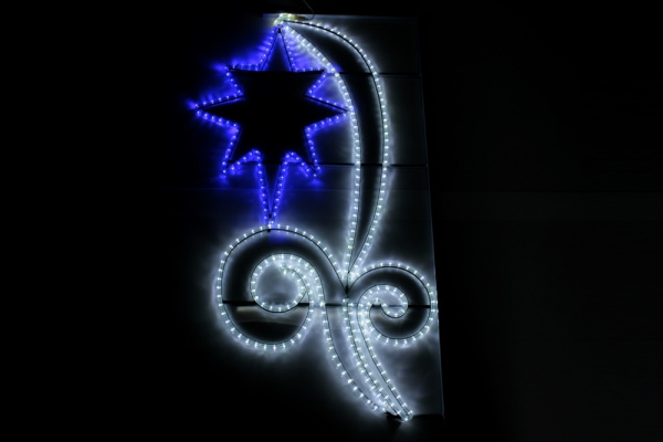 FLESI-LED-KN 001-240V-W/B (LED 1STAR PATTERN MOTIF) LED STAR PATTERN MOTIF (РФ) 150х82см  фото 1