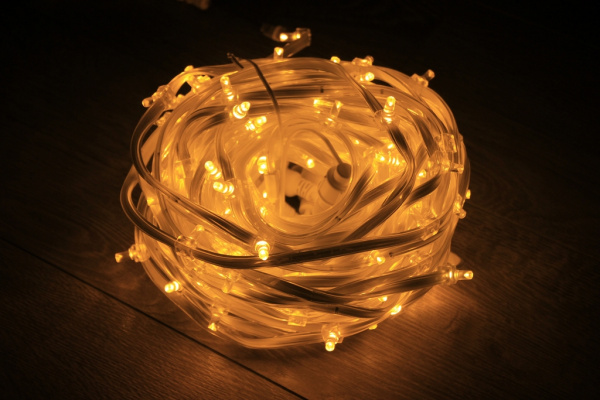 LED-FPC-3528-135-20M-12V-Y, Светодиод. гирлянда желтая, 135 LED SMD3528, 20М, 12V фото 1