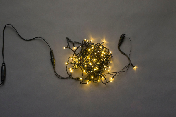 LED-PLS-100-10M-240V-W/BL-W/O, белая / черный провод, соединяемая (без силового шнура) фото 1