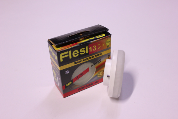 Лампа энергосберегающая Flesi GX53 13WTablet 220V GX53 2700K фото 2