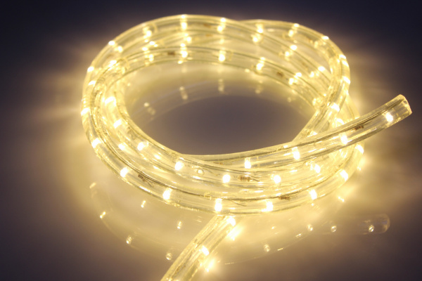 LED-DL-2W-100M-1M-12V-WW Светодиодная гирлянда дюралайт фиксинг, белый теплый, 12V, D13мм, 36LED/мет фото 2