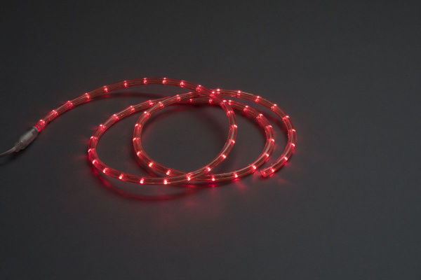 LED-СDL-2W-3,33СМ-220V-100M-R Светодиодная гирлянда дюралайт, фиксинг, красные светодиоды, 30 LED/ме фото 1