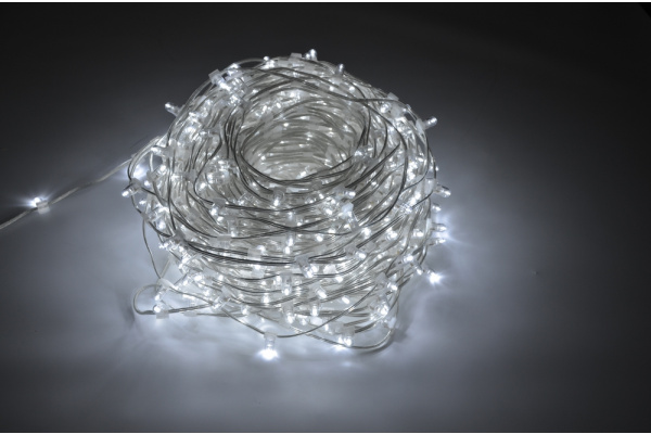 LED-LP-15СМ-100M-666L-12V-W/CL, LED клип-лайт белый c КОЛПАЧКОМ, прозрачный провод фото 1