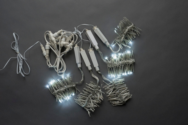 Капли 5шт 50см Бел. LED-PLG-SNOW-320L-0.5M-5-12V-W NEW фото 1