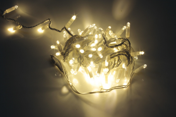 LED-PLS-200-20M-240V-WW/W-F-W/O, Тепл./тепл. флэш на бел. проводе (без силового шнура)С КОЛПАЧКОМ фото 2