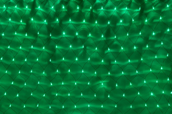 LED-XG-288-2*1.5M-230V Световая Гирлянда Сеть 2*1.5м, зеленые LED/черный провод/контроллер. Flesi фото 1