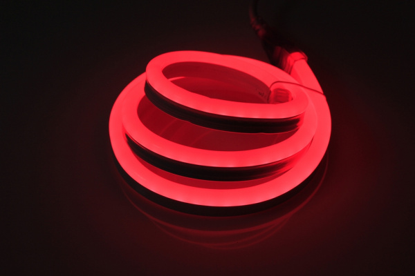 LN-220V-2835-120P-R  Световая гирлянда Гибкий неон LED NEON FLEX красный, 8х18мм.  фото 1