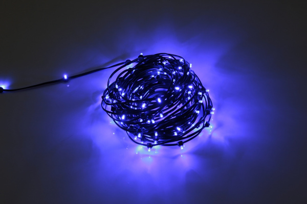 LED-LP-ZY-15CM-20M-12V-B/BL Светодиодная гирлянда клип-лайт синие LED, 20м, БЕЗ БЛОКА. Neo-Neon фото 1